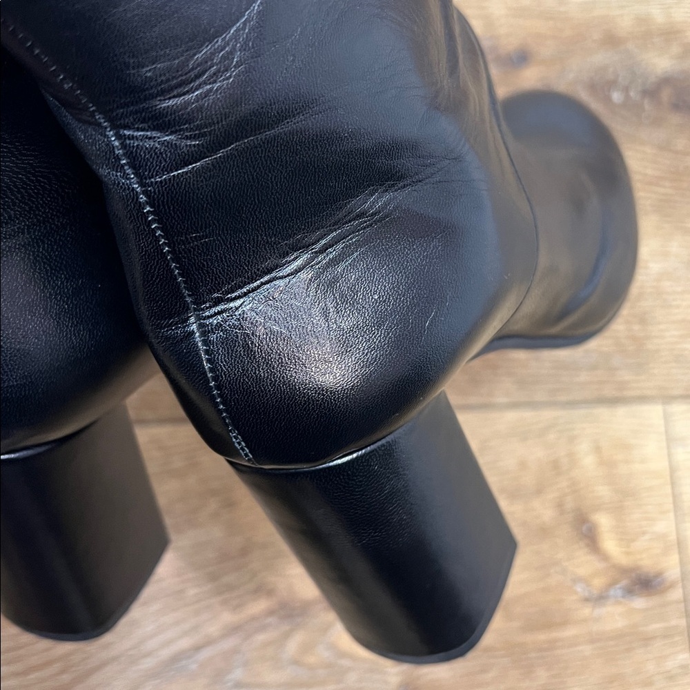 Marni Black Leather Pull On Ankle Boots Size 38 1/2/8.5US - Picture 9 of 10